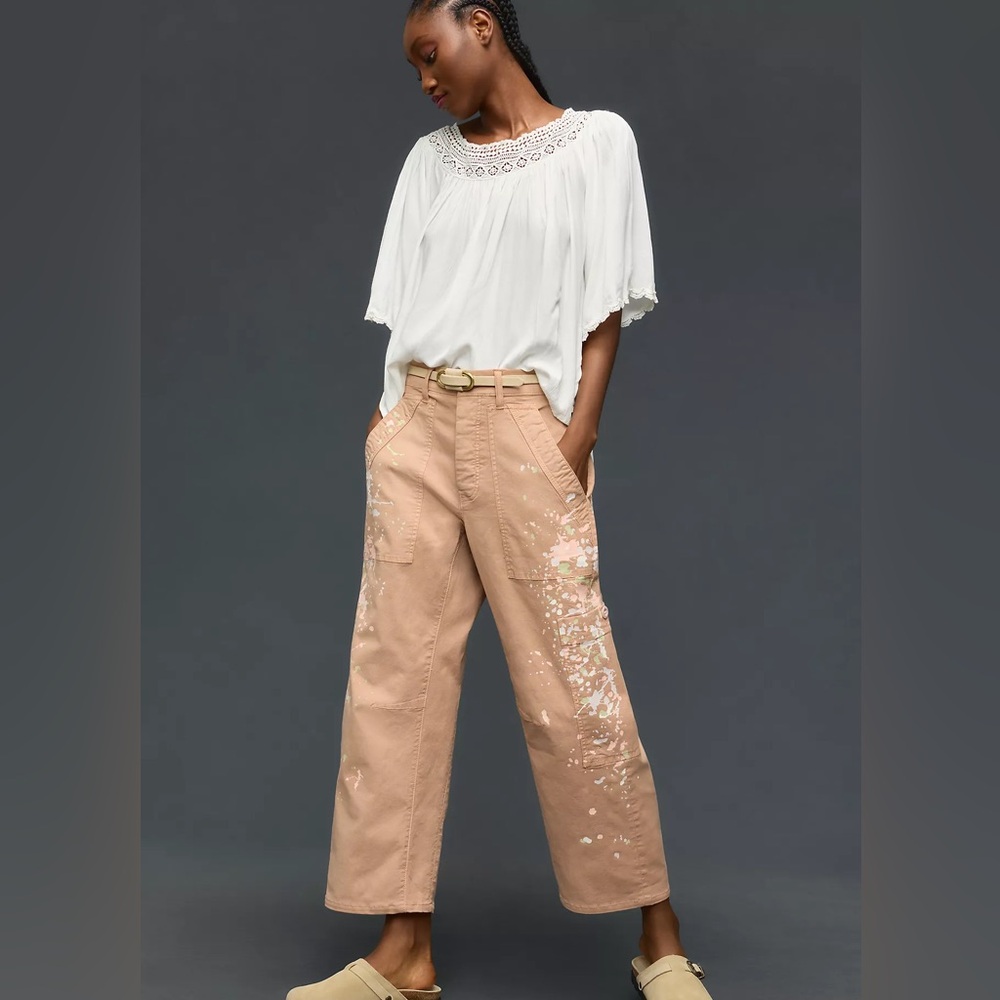Pilcro Millie Low-Slung Barrel Pants